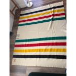 Hudson Bay Multicolor Stripe Vintage Wool Blanket