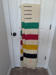 Hudson Bay Vintage Wool Blanket, Multi Color Stripe