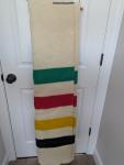 Hudson Bay Vintage Wool Blanket, Multi Color Stripe