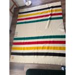 Hudson Bay Multicolor Stripe Vintage Wool Blanket