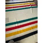 Hudson Bay Multicolor Stripe Vintage Wool Blanket