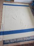 Hudson Bay Vintage King Wool Blanket - Blue Stripes