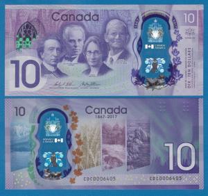 2017 Commemorative $10 Canada Polymer Note