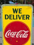 Vintage 1940s Canadian Coca Cola Masonite Sign