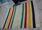 Hudson Bay Candy Stripe Wool Blanket 85x62