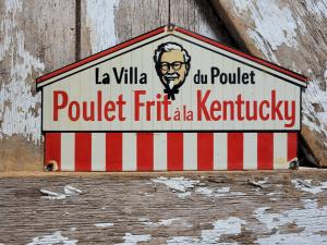 Vintage KFC Porcelain Sign - Kentucky Fried Chicken