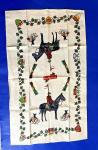 Vintage Linen Tea Towel with Canadian Mounties