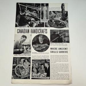 1941 Vintage Canadian Handicrafts Magazine Print