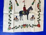Vintage Linen Tea Towel with Canadian Mounties