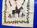 Vintage Linen Tea Towel with Canadian Mounties
