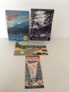 4 Vintage Jasper Travel Brochures from Canada