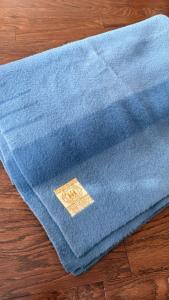 1950s Hudson's Bay 100% Wool Blue Blanket