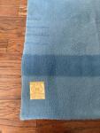 1950s Hudson's Bay 100% Wool Blue Blanket