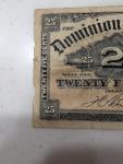 1900 Dominion of Canada 25-Cent Vintage Banknote