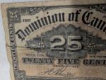 1900 Dominion of Canada 25-Cent Vintage Banknote