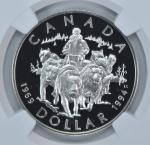 1994 Canada Silver RCMP Dog Team Coin