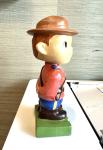 1960s Royal Canadian Mountie Bobblehead with Square Base