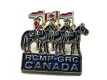 Gold Tone RCMP Horsemen Lapel Pin