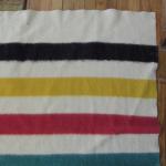 Hudson Bay Vintage Striped Wool Blanket 72" x 88