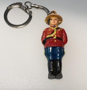 Vintage Royal Canadian Mountie Keychain Figurine