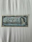 1954 Canada Five Dollar Bill Vintage Note