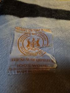 Hudson's Bay Vintage Multicolor Stripe Wool Blanket