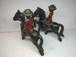 Set of 2 Grey Iron RCMP Figurines