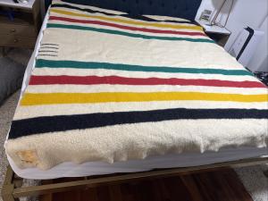 Hudson’s Bay Vintage Wool Blanket - 90"x72