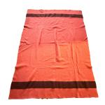 Red and Black Wool Vintage Trade Blanket 85x64