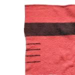 Red and Black Wool Vintage Trade Blanket 85x64