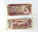 1974 Canadian $2 Bills Queen Elizabeth Vintage Set