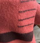 Red and Black Wool Vintage Trade Blanket 85x64