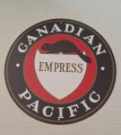 Canadian Pacific Railroad Round Metal Train Plaque
