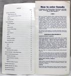 1958 Canada Border Crossing Informational Brochure