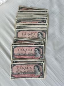 1954 Canadian Two Dollar Bill Banknote