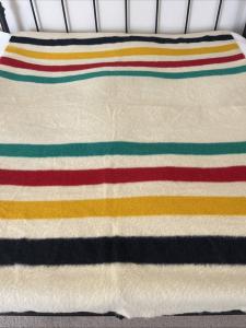 Vintage Hudson Bay Wool Blanket 70x88”