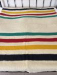 Vintage Hudson Bay Wool Blanket 70x88”