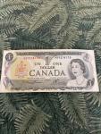 1973 Canadian Dollar Bill featuring Queen Elizabeth II
