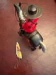 Canadian Mountie on Horse Plastic Figure with Knife