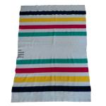 Vintage Hudson’s Bay 3.5 Point 100% Wool Blanket England Gold Seal 50s 