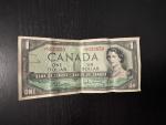 Canada 1954 One Dollar Banknote Queen Elizabeth II Circulated Serial Y8623650