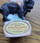 Hudson's Bay 1970 Canadian Rye Whiskey Buffalo Porcelain Decanter