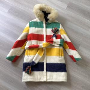 Hudson's Bay Striped Wool Hooded Parka S/M