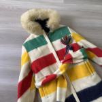 Hudson's Bay Striped Wool Hooded Parka S/M