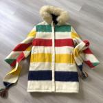 Hudson's Bay Striped Wool Hooded Parka S/M