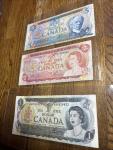 1970s Canadian Currency Lot with Scenic Design
