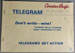 Vintage Canadian Pacific Railroad Telegram Blank Booklet