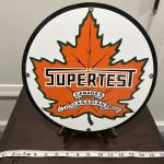 Vintage Supertest Canadian Petroleum Enamel Sign 12