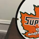 Vintage Supertest Canadian Petroleum Enamel Sign 12