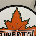 Vintage Supertest Canadian Petroleum Enamel Sign 12